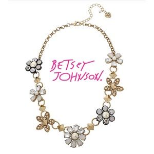 Betsey Johnson Refined Flower Statement Necklace